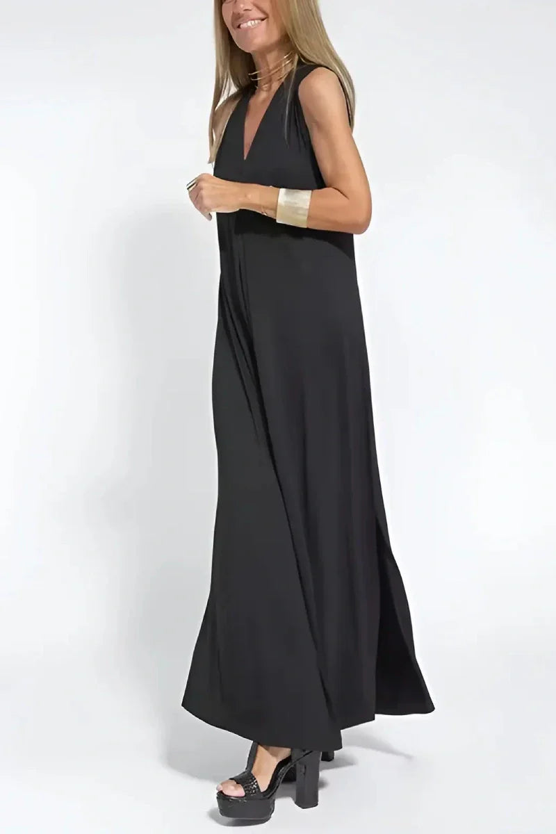 Sleeveless Maxi Dress and Duster Cardigan Two Piece Set 3