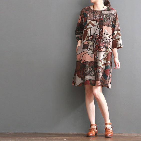 Ruby floral cotton dress pluss size cotton shirt sundresses
