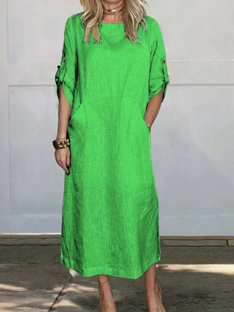 Isis Sweater Dress with Pockets for Women Elegant Evening Look