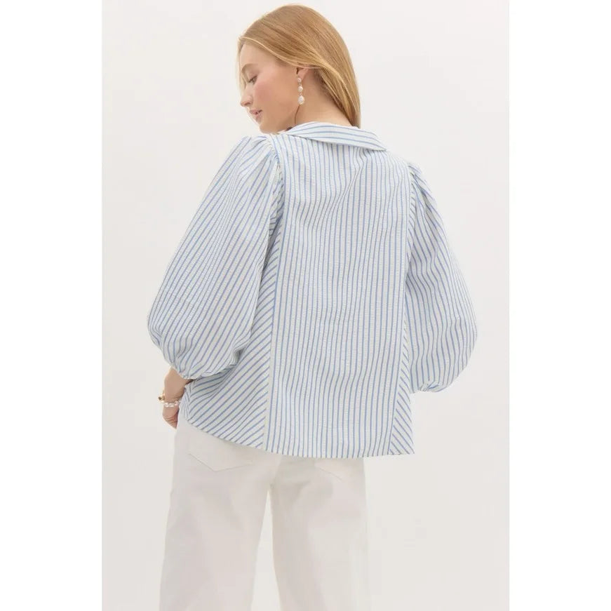 Casual Loose Striped Oversized Blouse