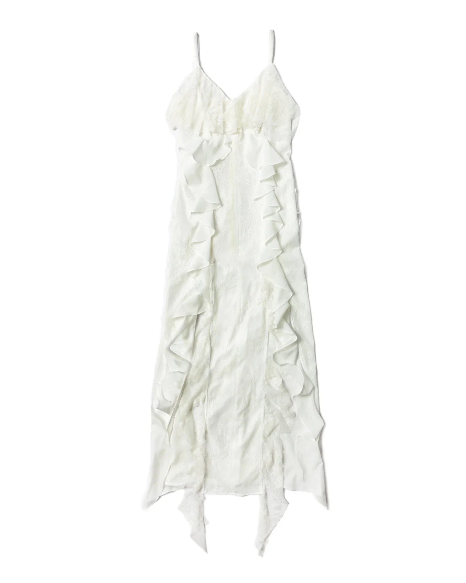 YOLANTHE RUFFLE MAXI DRESS White