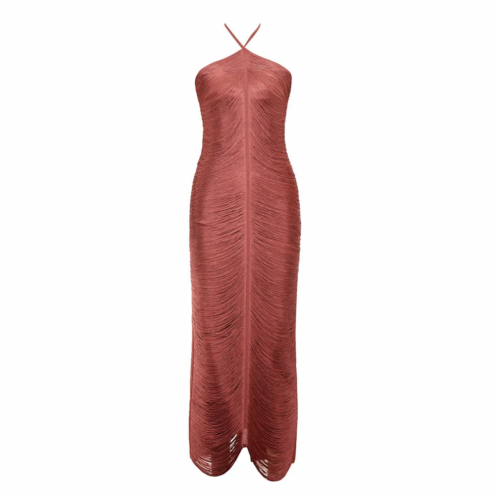 MARAYA MAXI DRESS Coral red