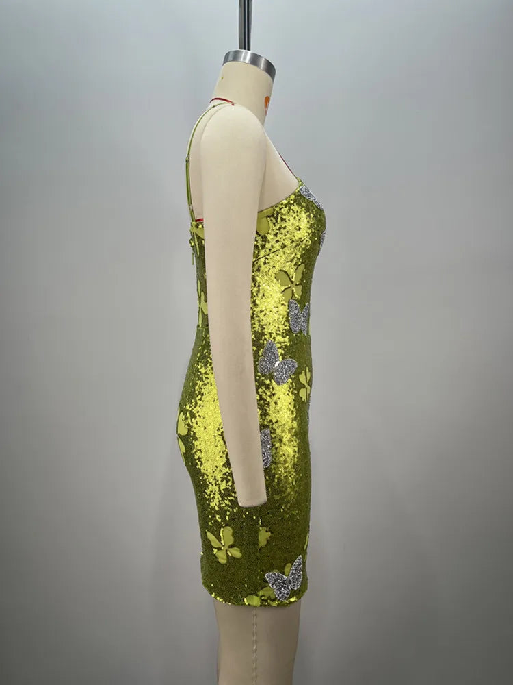 Mesh V-Neck Sleeveless Bodycon Maxi Dress - View 3