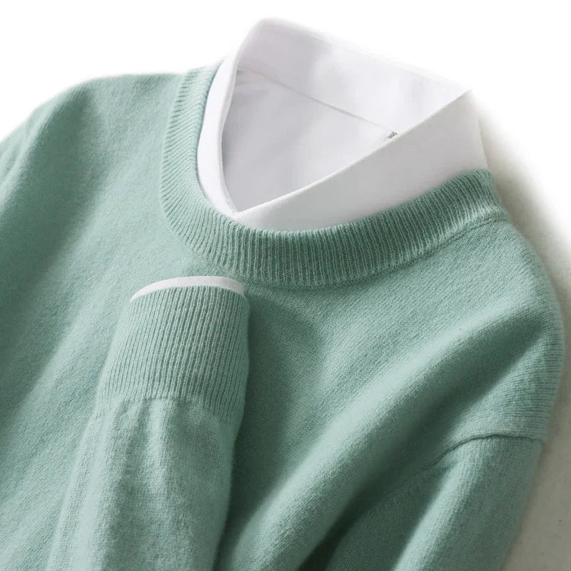 Crew Neck Long Sleeve Knit Sweater