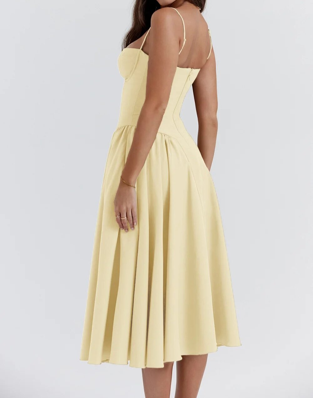 Carolyn Sleeveless Corset Midi Dress