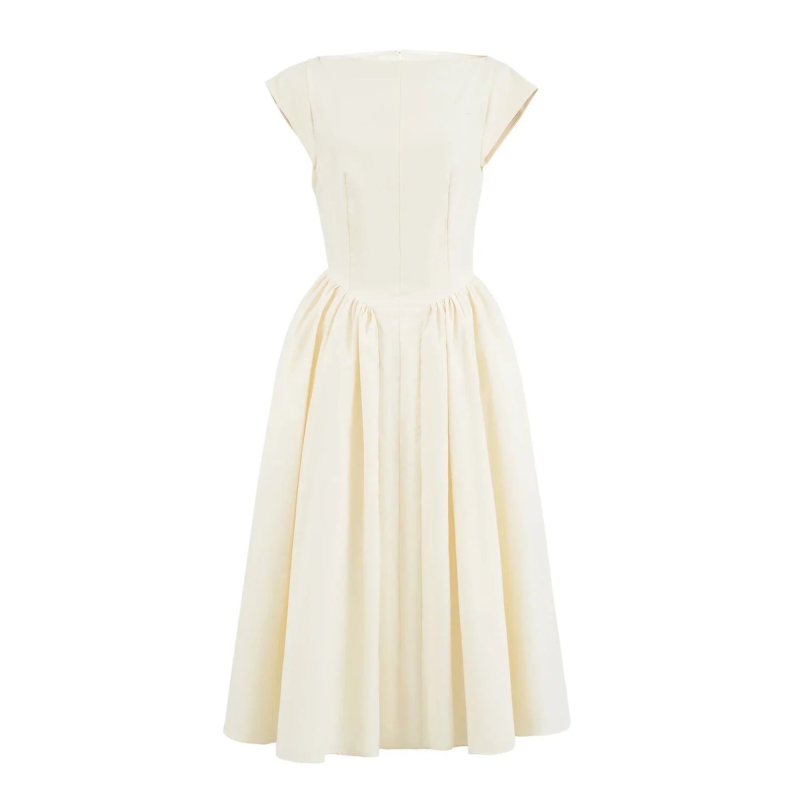 MIRKA MIDI DRESS Creamy-white
