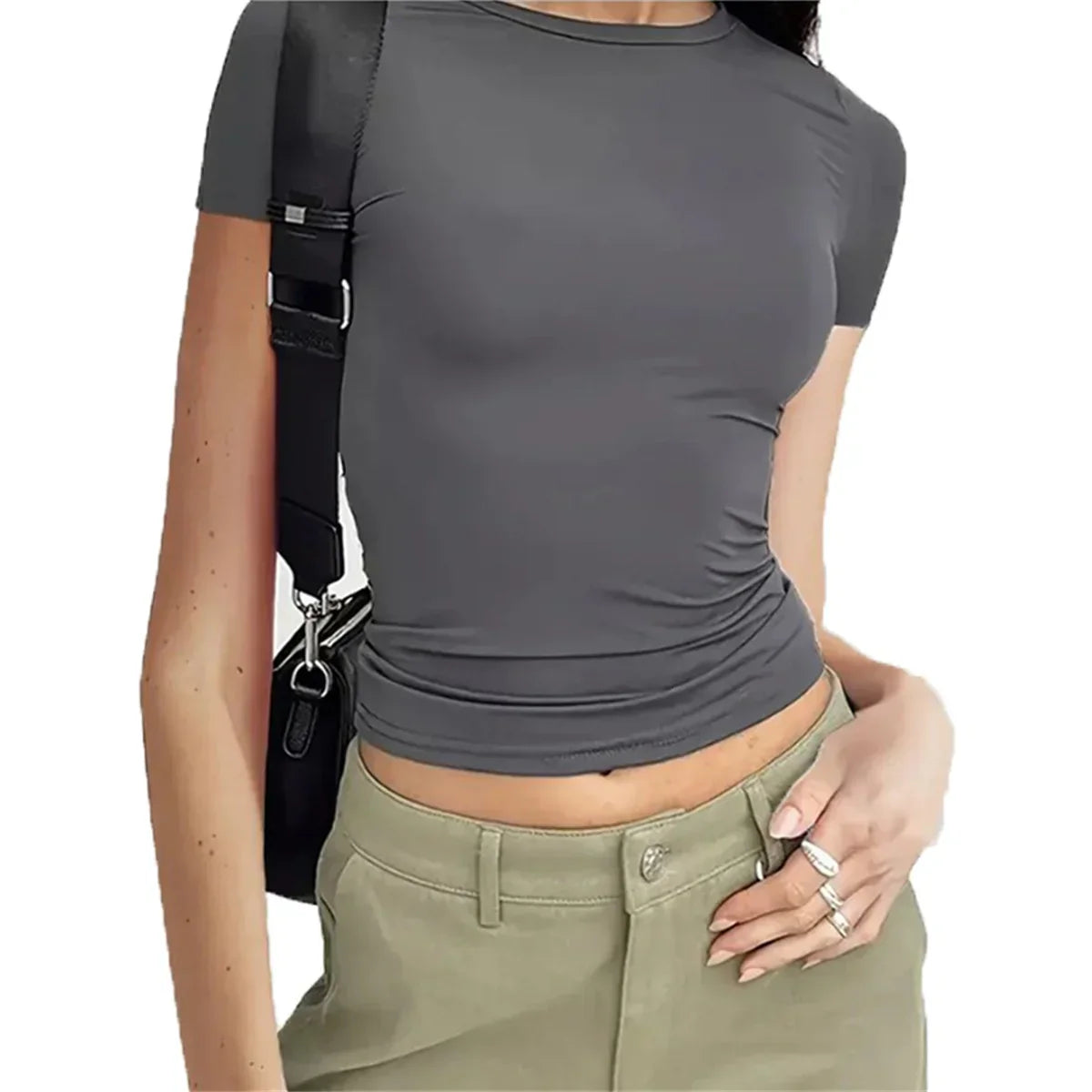 Simple Casual AllMatch Crop Top