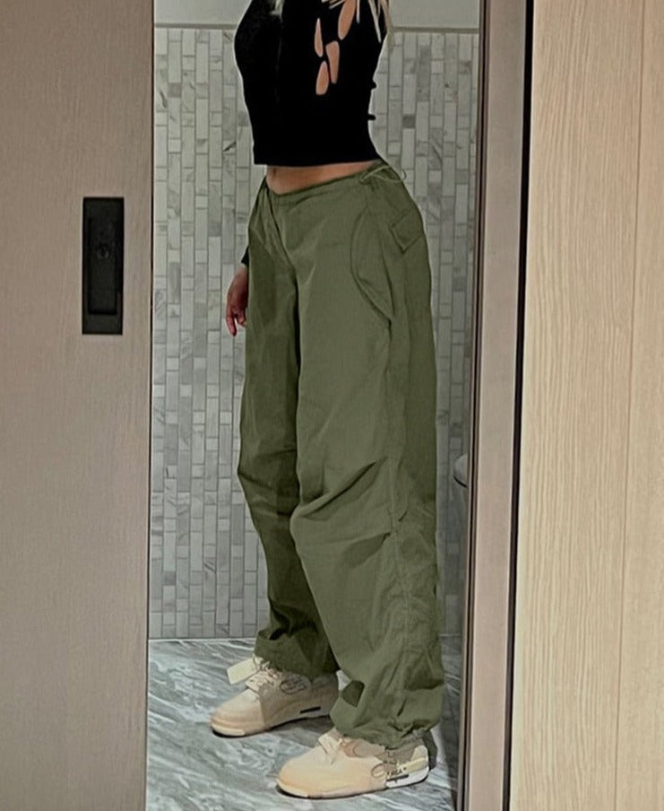 Mojoyce Cuteandpsycho Streetwear Joggers Baggy Trousers Loose Wide Leg Women Punk Sweatpants Chic Solid Fashion Vintage Pants Casual Y2K