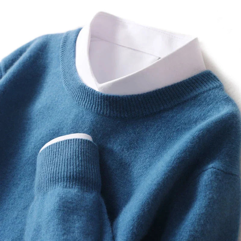 Crew Neck Long Sleeve Knit Sweater