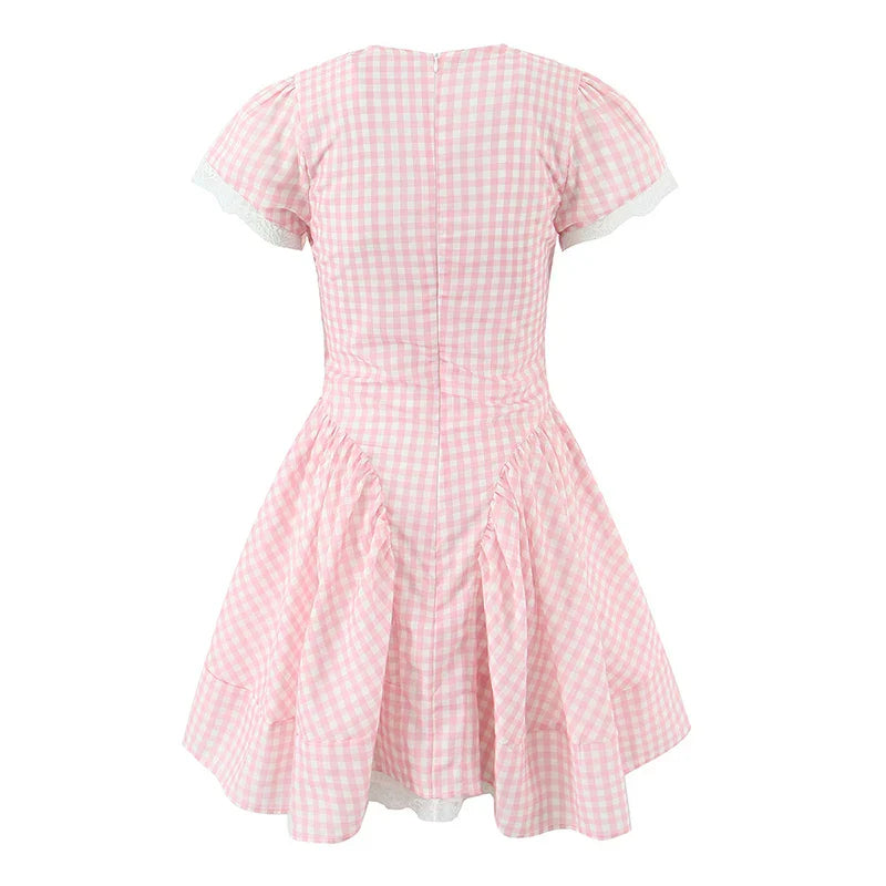 AISHA PLAID MINI DRESS