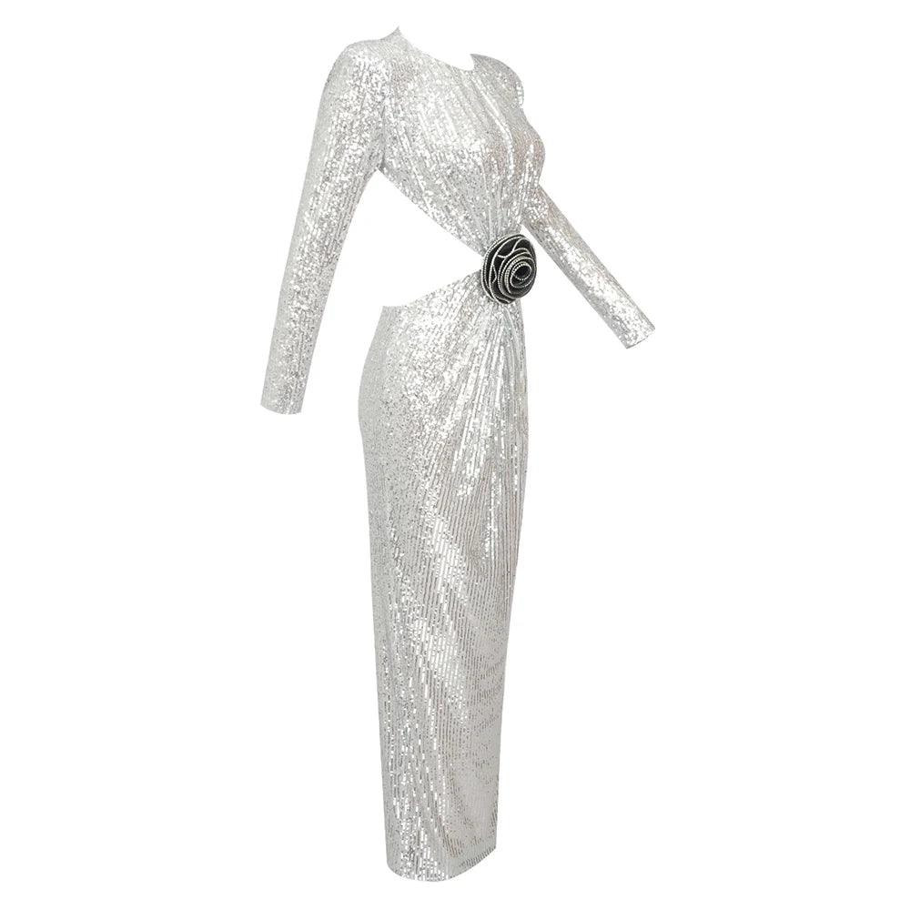 Sequin Strapless Bodycon Maxi Formal Dress - View 10