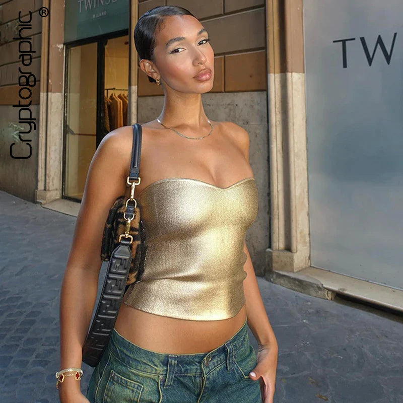 Cryptographic Vintage Gold Strapless