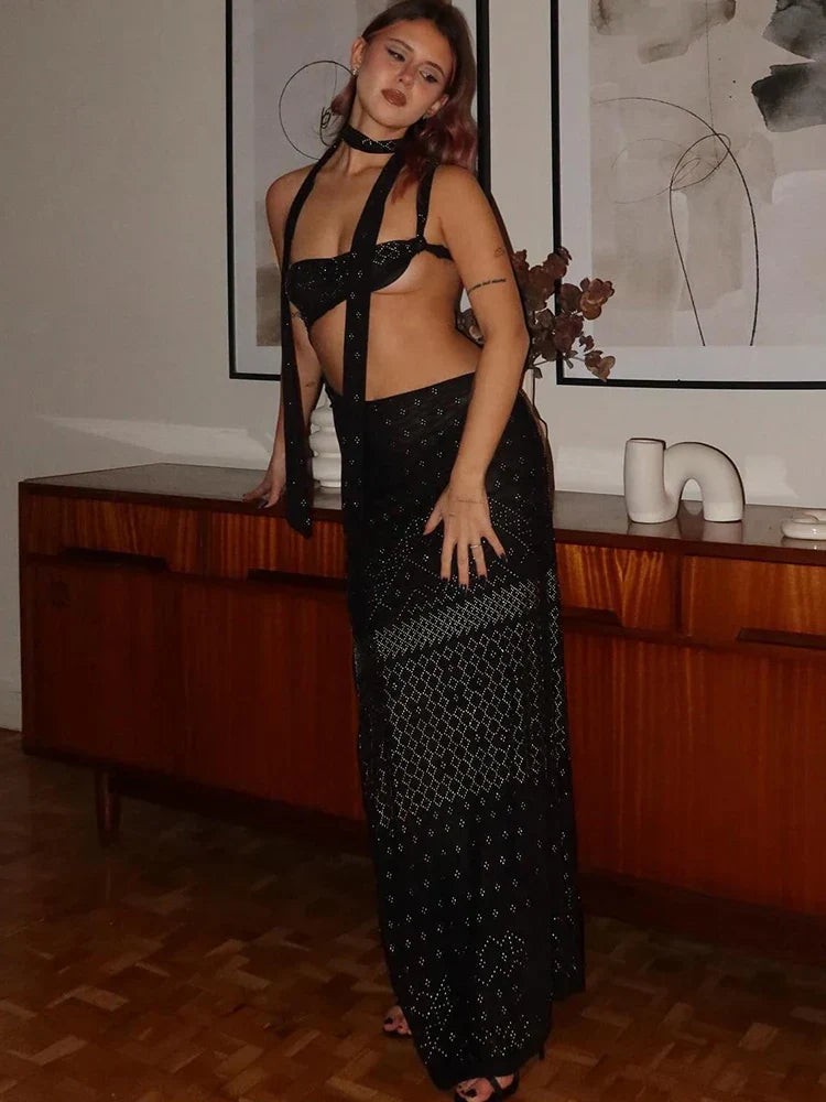 Halter Neck Backless Party Dress