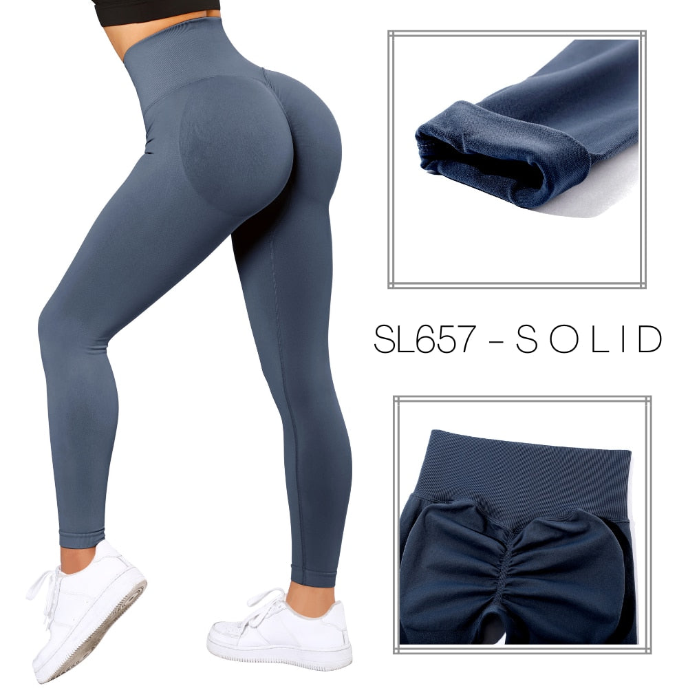 Mojoyce Leggings Women Fitness Yoga Pants Seamless Scrunch Butt Sportswear High Waist Workout Tights Push Up Yoga Leggings For Fitness