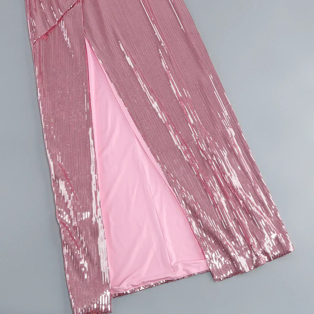 Tulle Halter Neck Tiered A-Line Maxi Dress