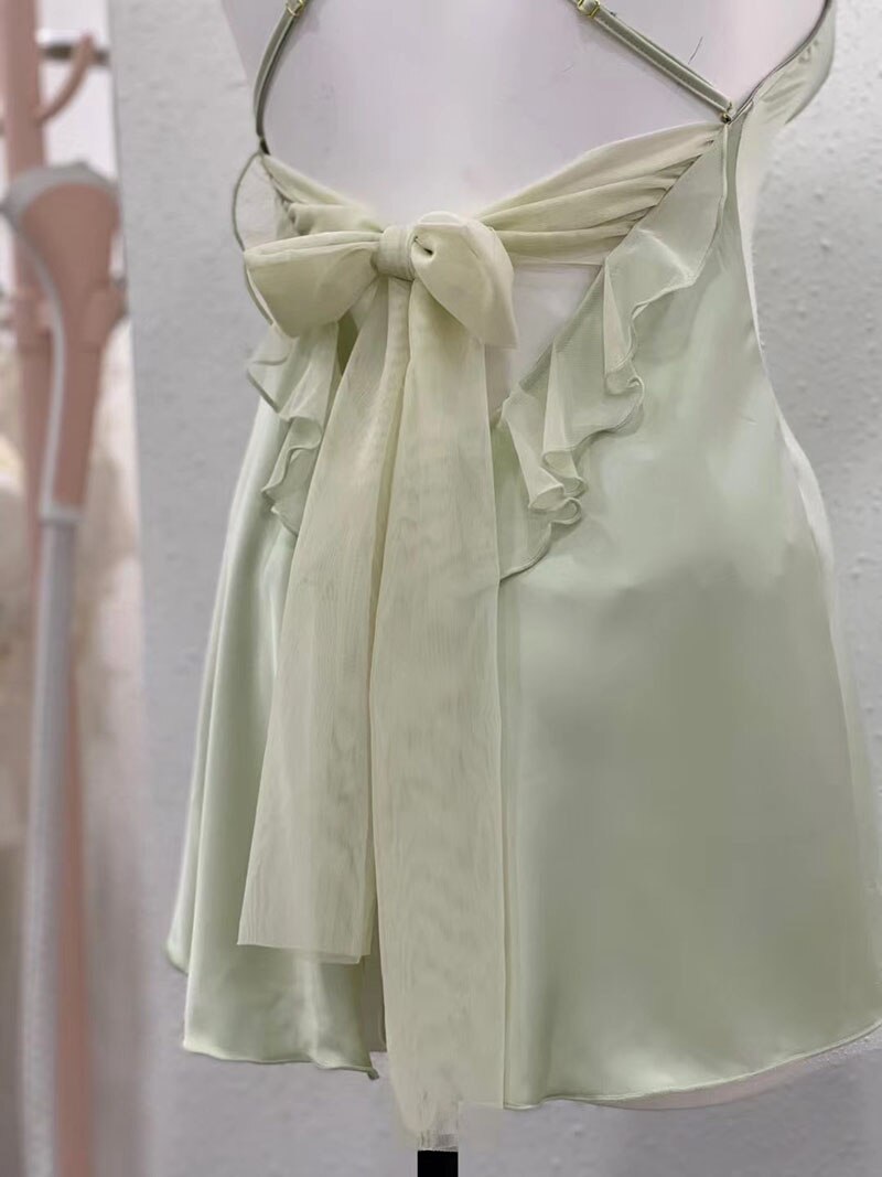 Satin Sweetheart Lace Trim Slip Mini Dress 10