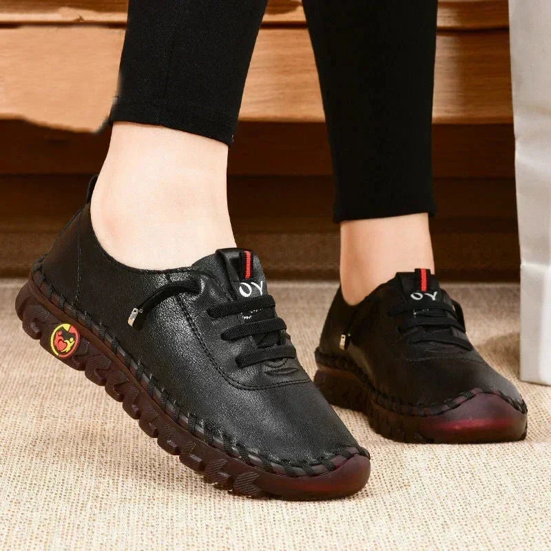 Hand Stitched Lace Up Moccasin Loafers 4