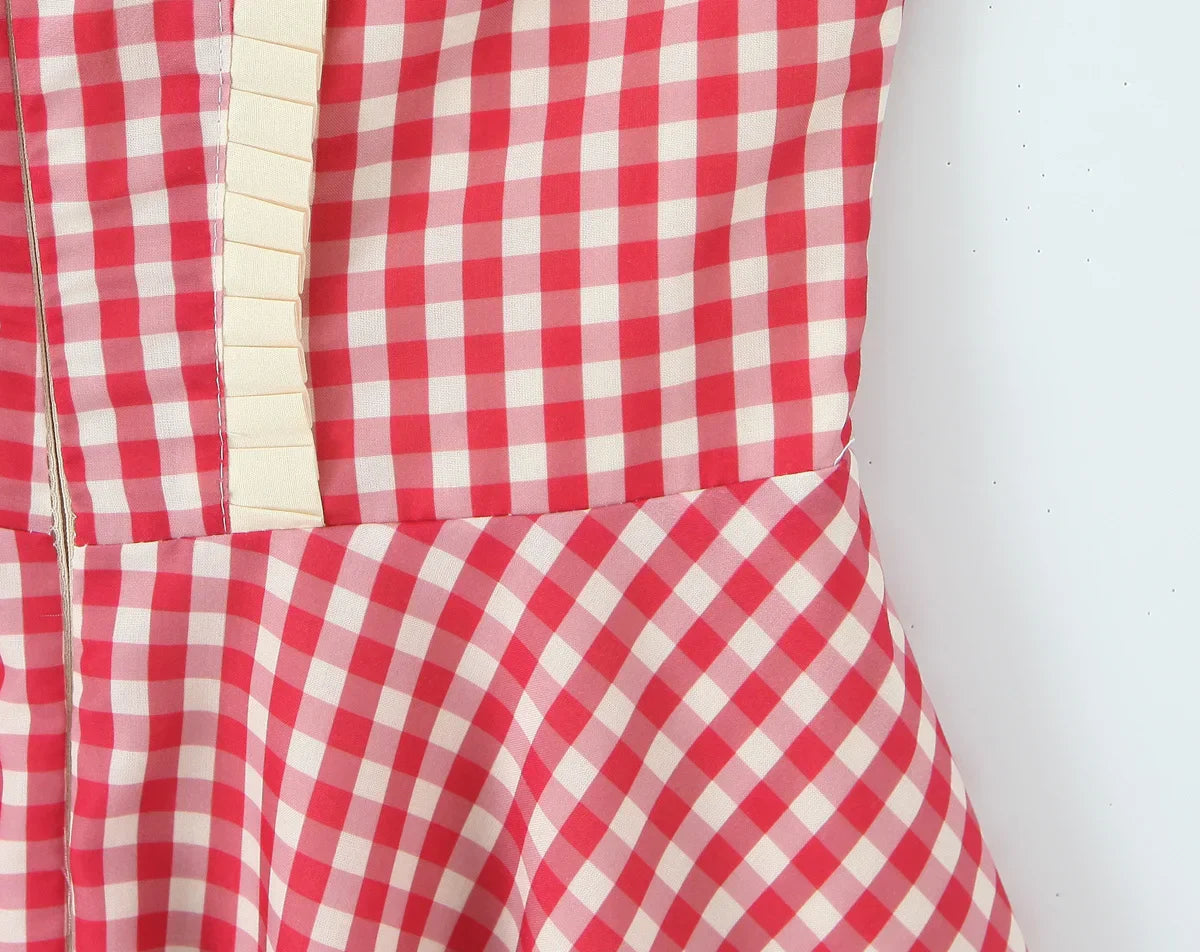 MADDIE PLAID MINI DRESS