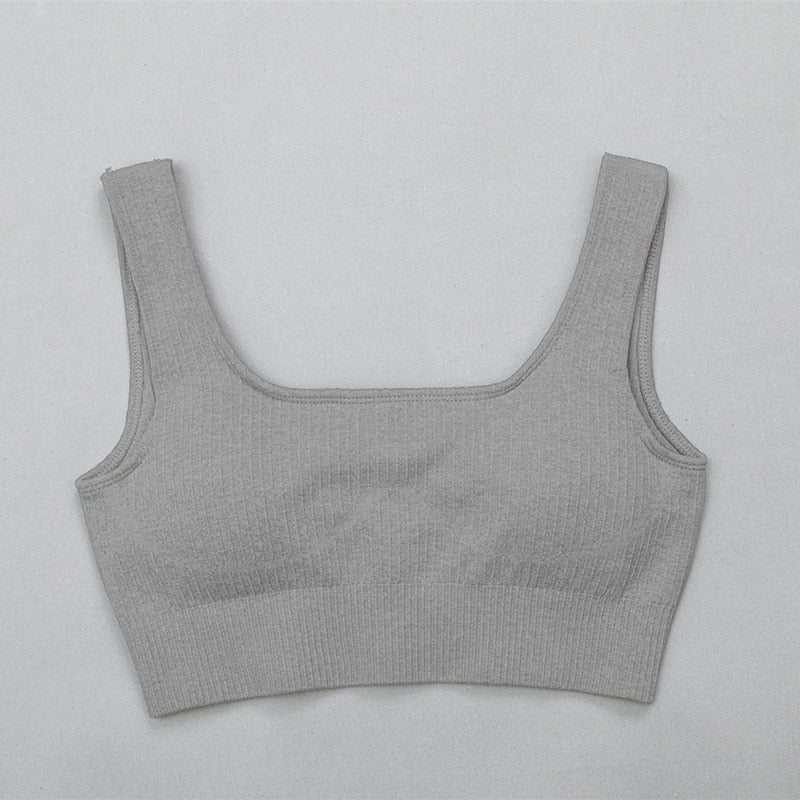 Mojoyce Solid Ribbed Yoga Pants Leggings Women Seamless Sport Leggings Gym Clothing Fitness High Waist Push Up Workout Tights Pants