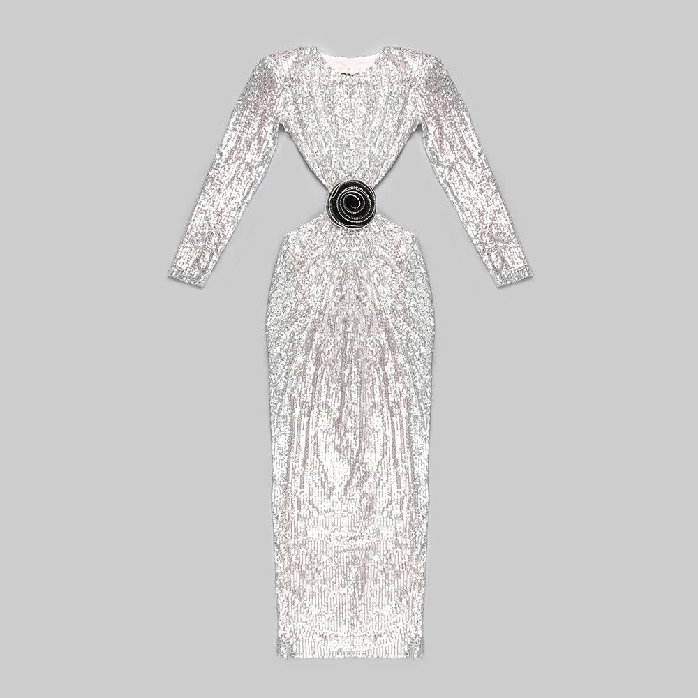 Sequin Strapless Bodycon Maxi Formal Dress - View 7