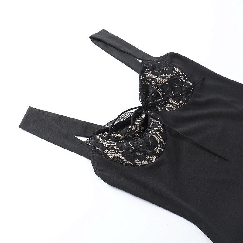 Go Your Own Way Lace Satin Mini Dress - View 14
