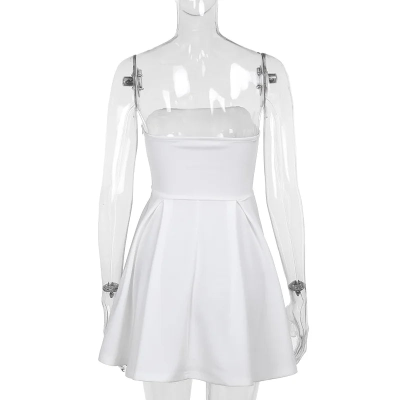 Strapless Corset Pleated A-Line Mini Dress