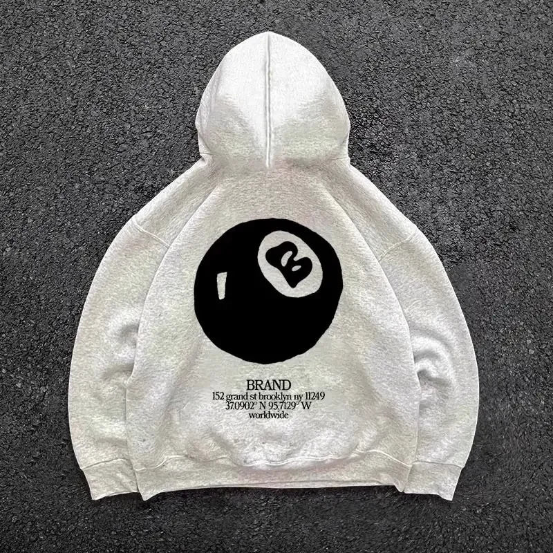 Graphic Print Oversized Hoodie