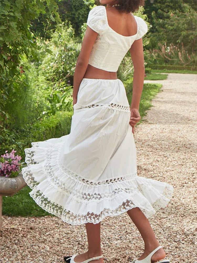 Embroidered Crop Top