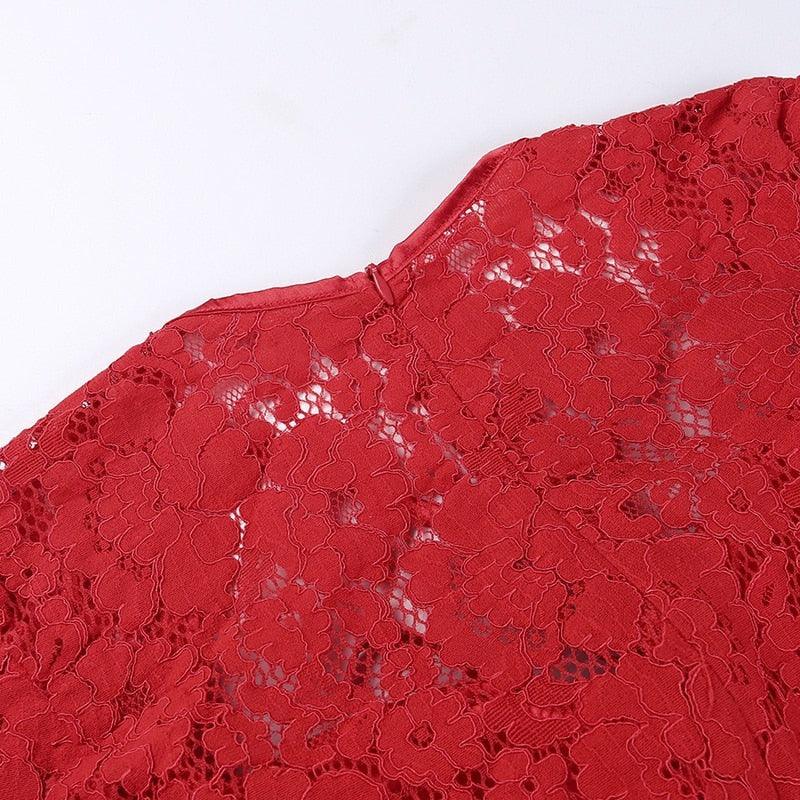 Happily Ever After Satin And Lace Mini Dress - View 13