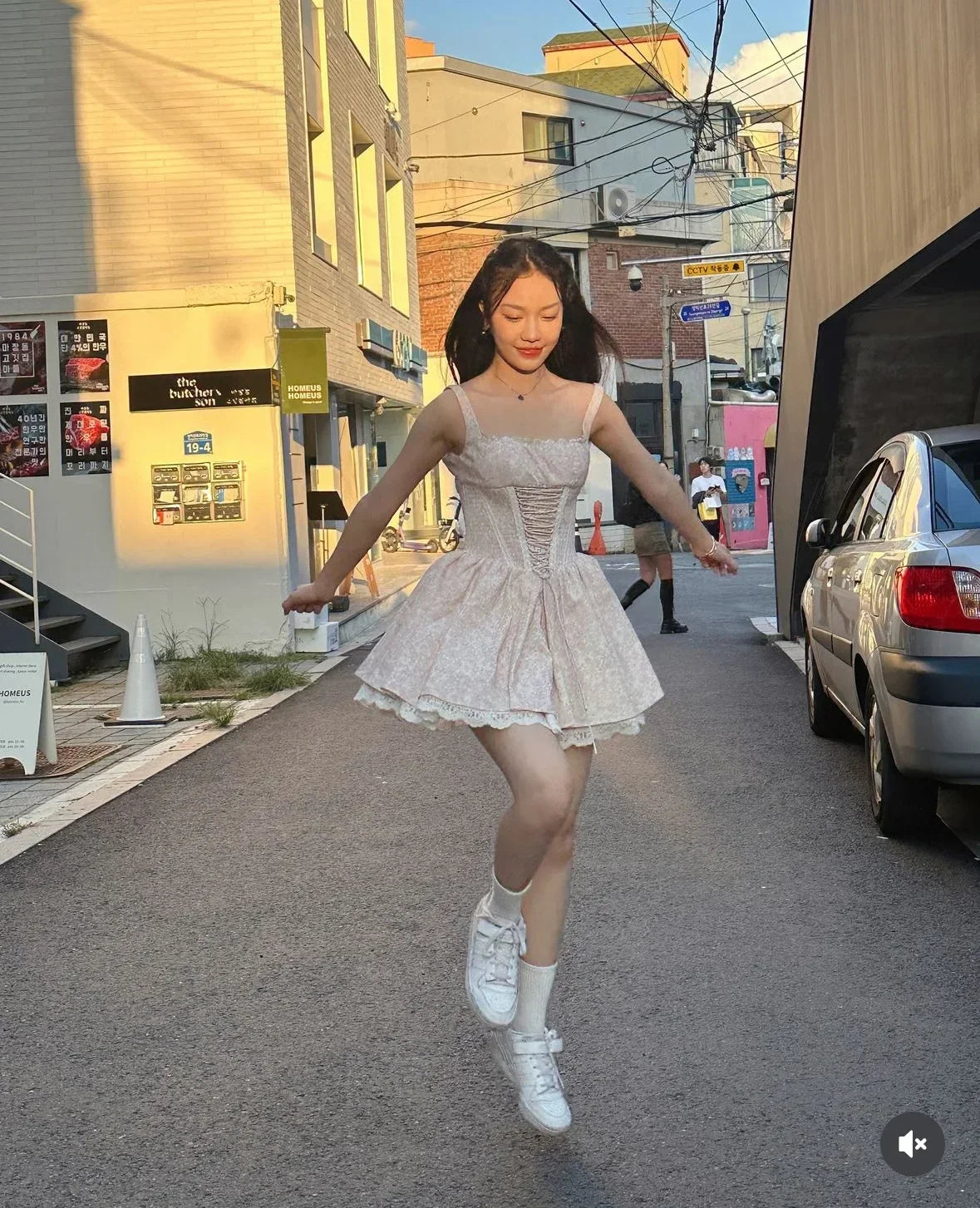 TAVIMART Summer Women's Dresses Bandage Waist Shaper Elastic Tie Princess Dress Sleeveless Lapel Short Beach Holiday Dress