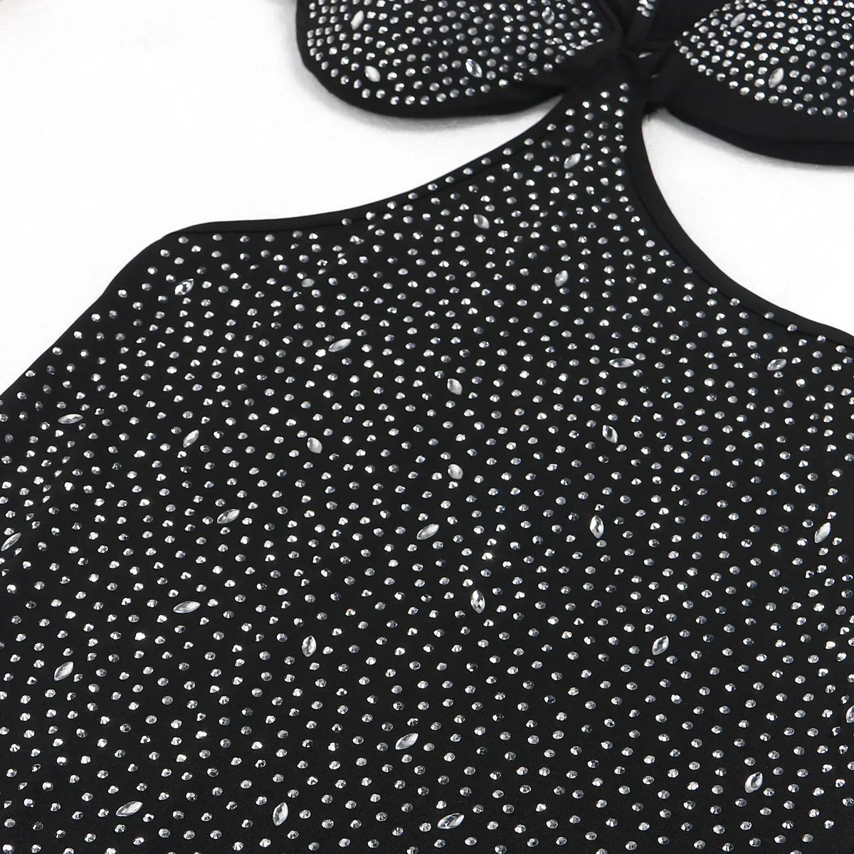 Spaghetti Strap Mesh Black Long Dress - View 14