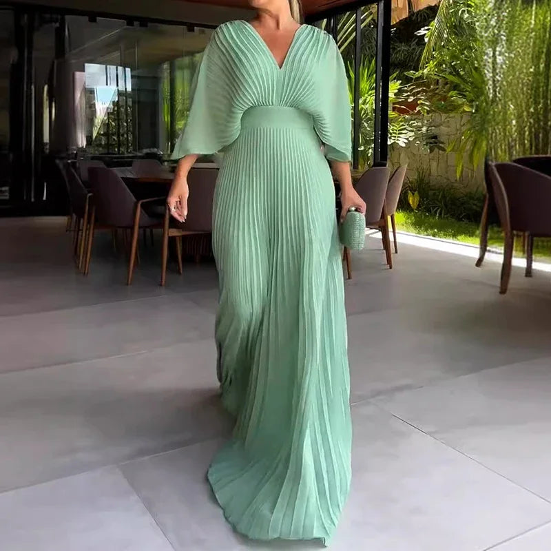 Lucy - Elegant Wedding Guest Dress Green