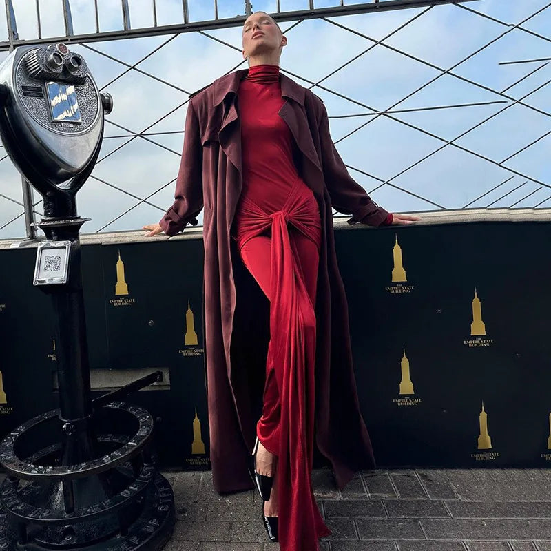 A Giant Spot Light Maxi Dress