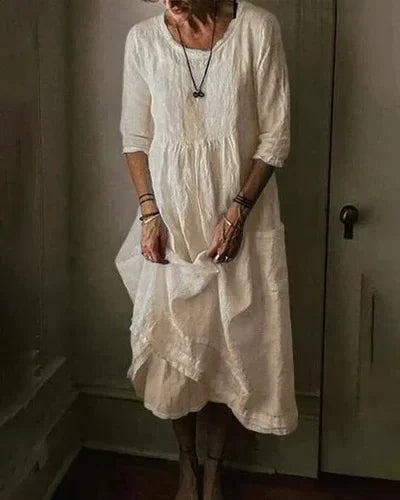 Eugenia Minimalist Oversized Women's Linen and Cotton Dress Designer Edit