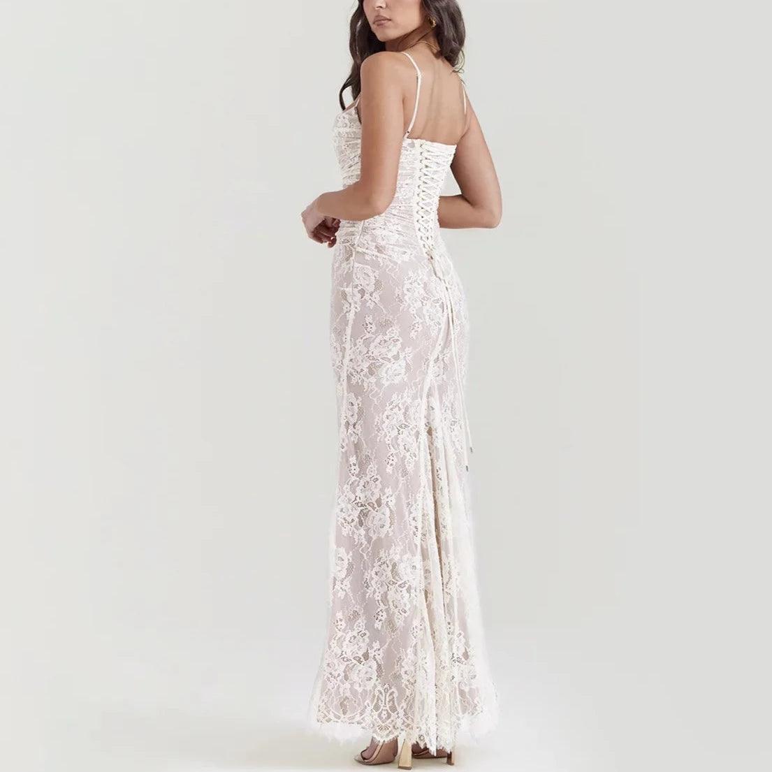 Dual Realms Vintage Lace Maxi Dress - View 14