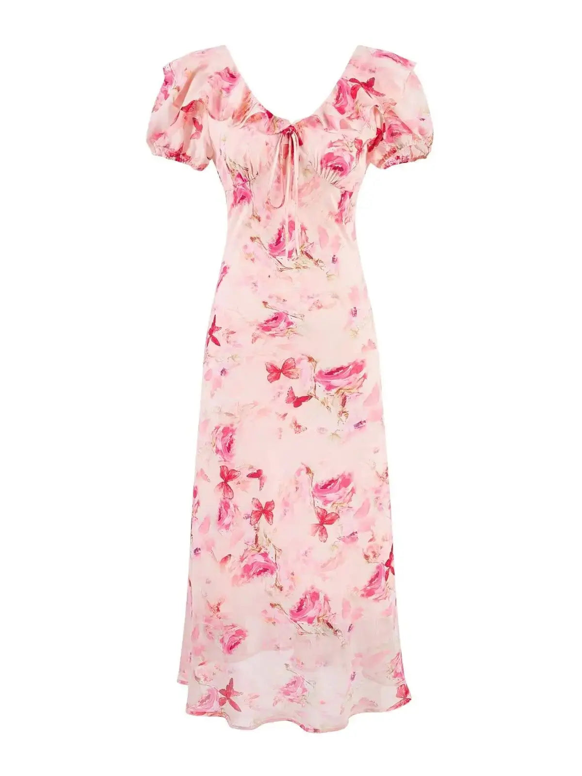 LUCIA MIDI DRESS Pink Floral