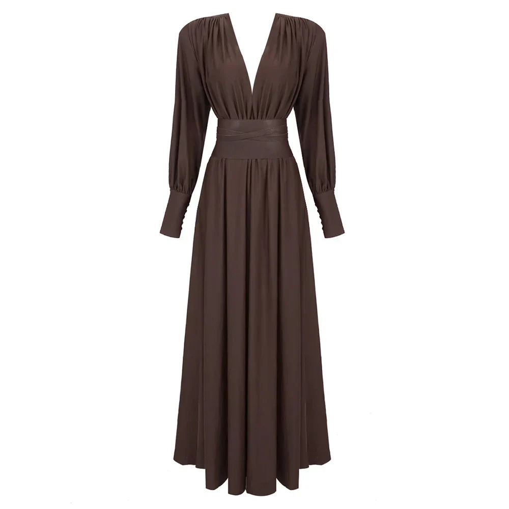 AMINARI MAXI DRESS Brown