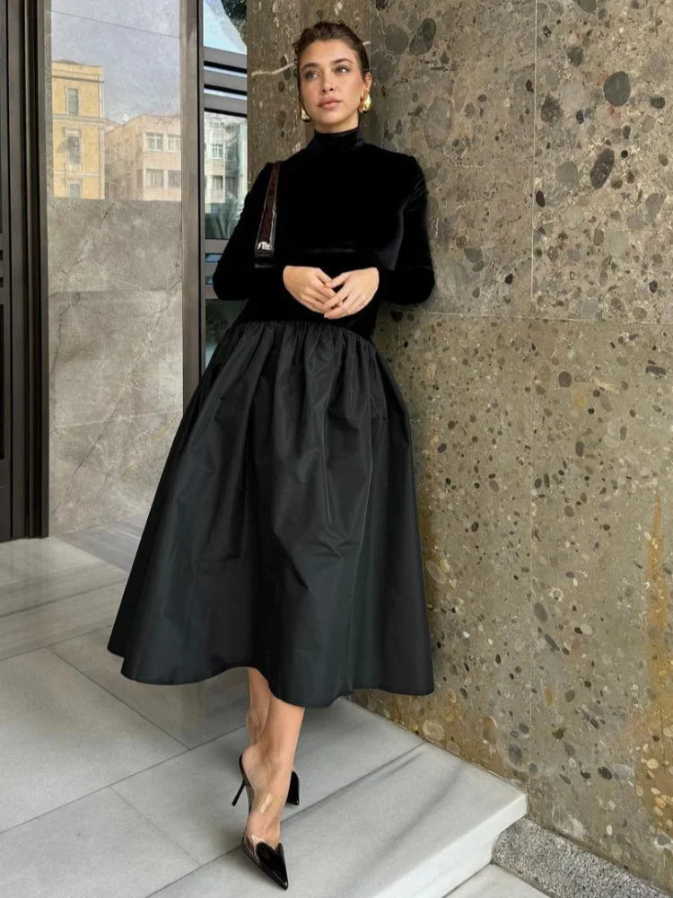 Minimalist Isabella Long Sleeve Midi Dress Designer Edit