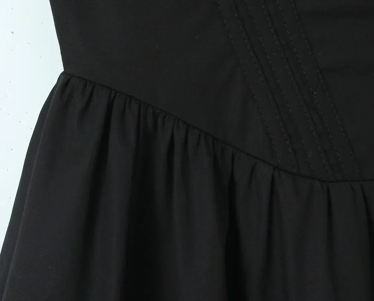 Corset Sweetheart Neck Spaghetti Strap High Split Midi Dress