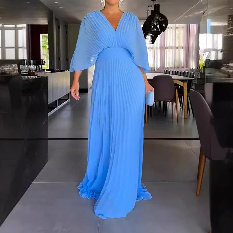 Lucy - Elegant Wedding Guest Dress Light Blue