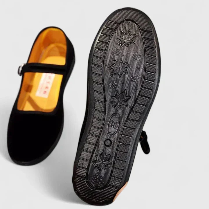 Round Toe Ankle Strap Flat Mary Jane Shoes