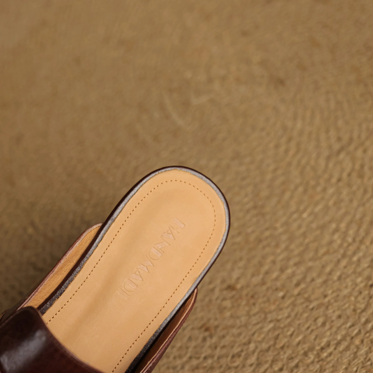 Buckle Detail Round Toe Flat Mules