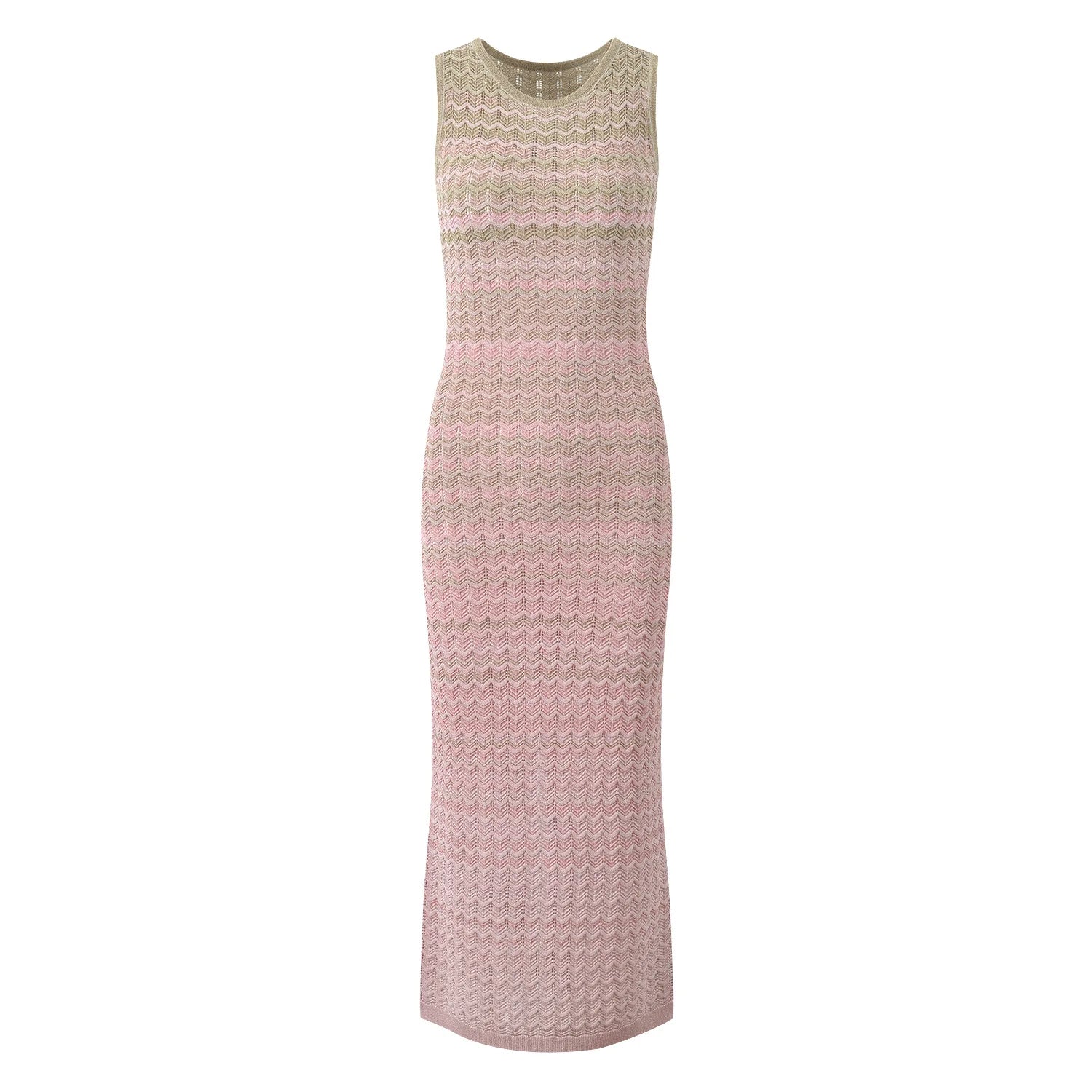 CANNES KNIT MIDI DRESS Pink
