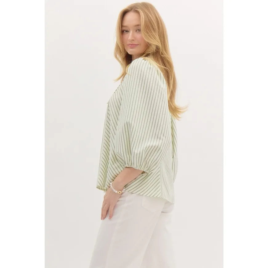 Casual Loose Striped Oversized Blouse