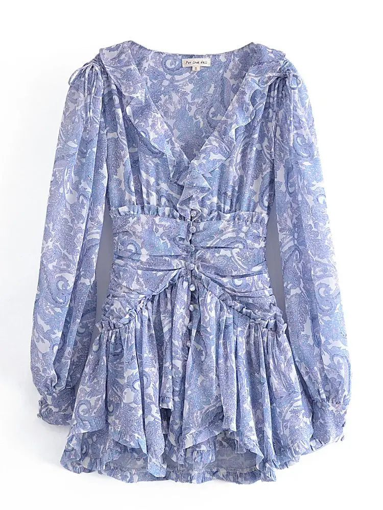 EMBERA MINI DRESS Blue