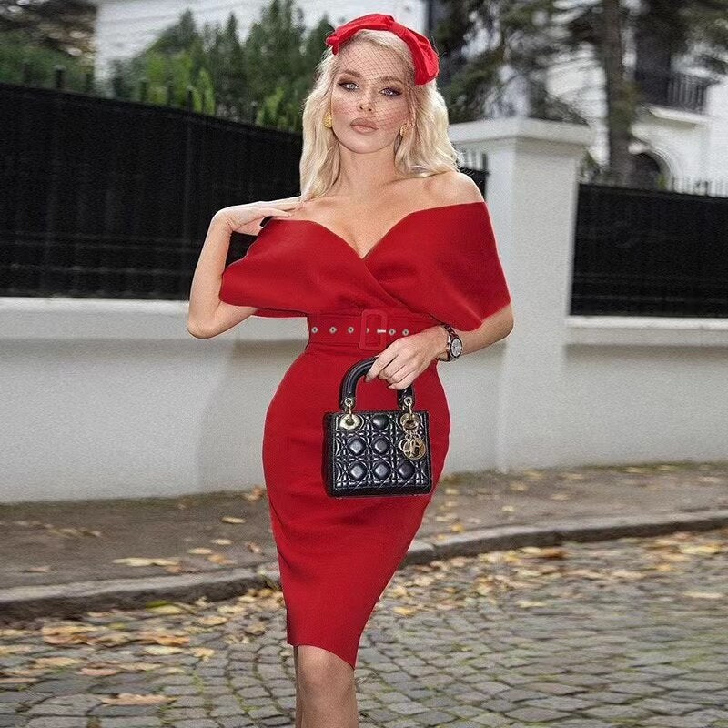 Amabel Boutique Cocktail Dress for Women Party Wear Statement Occasion Edit