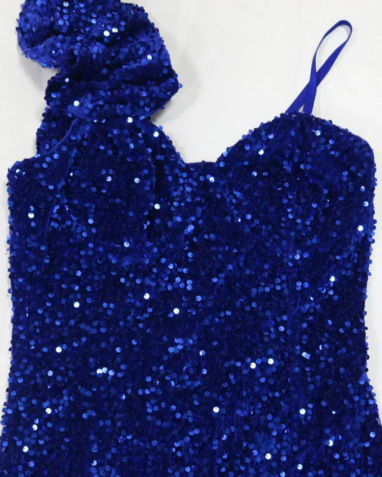 Velvet Backless Deep V-Neck Long Sleeve Maxi Dress