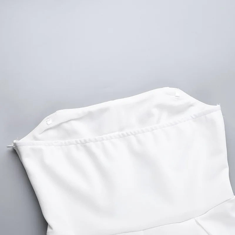 Strapless Corset Pleated A-Line Mini Dress