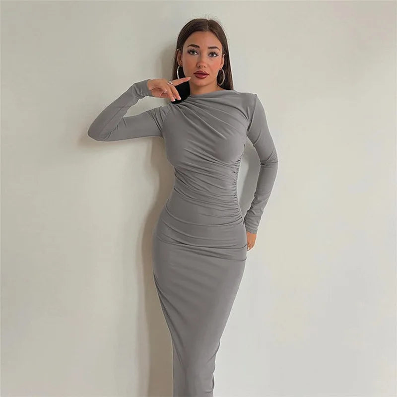 SENA MAXI DRESS Light grey