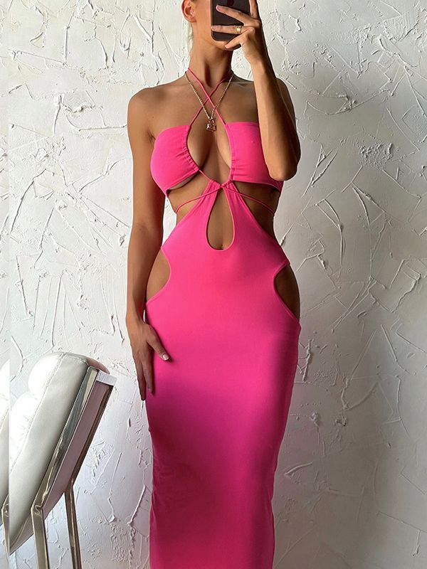 MERELIN MIDI DRESS Pink
